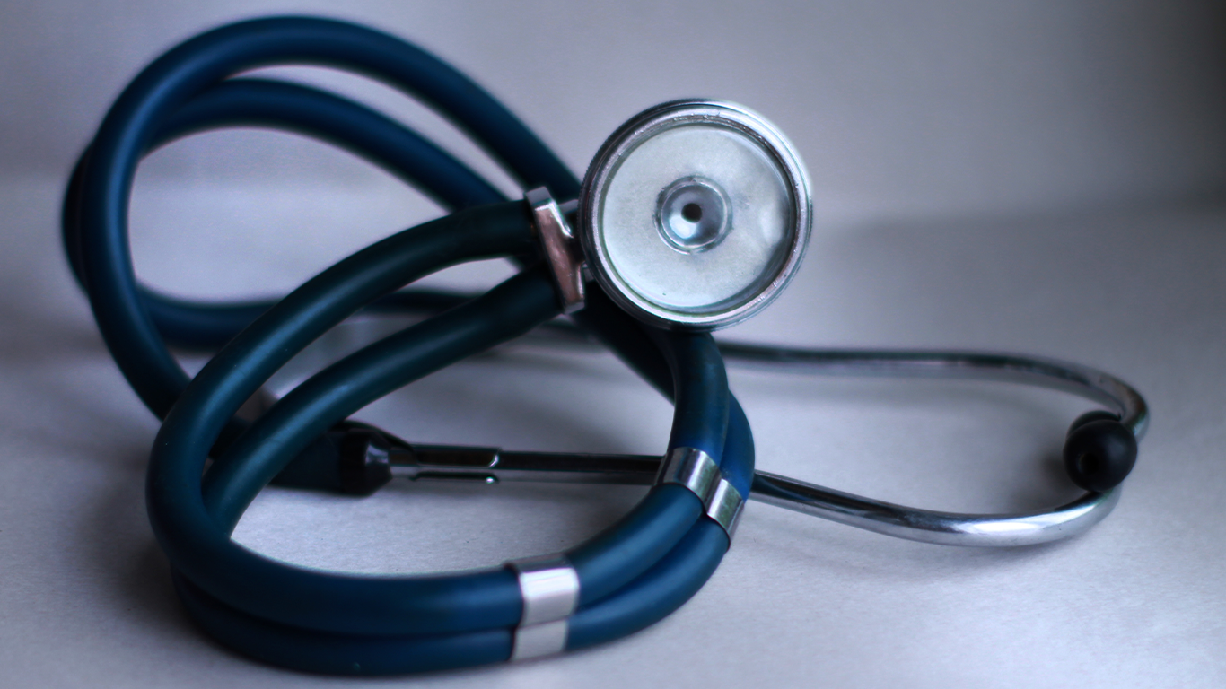 Photograph of a stethoscope